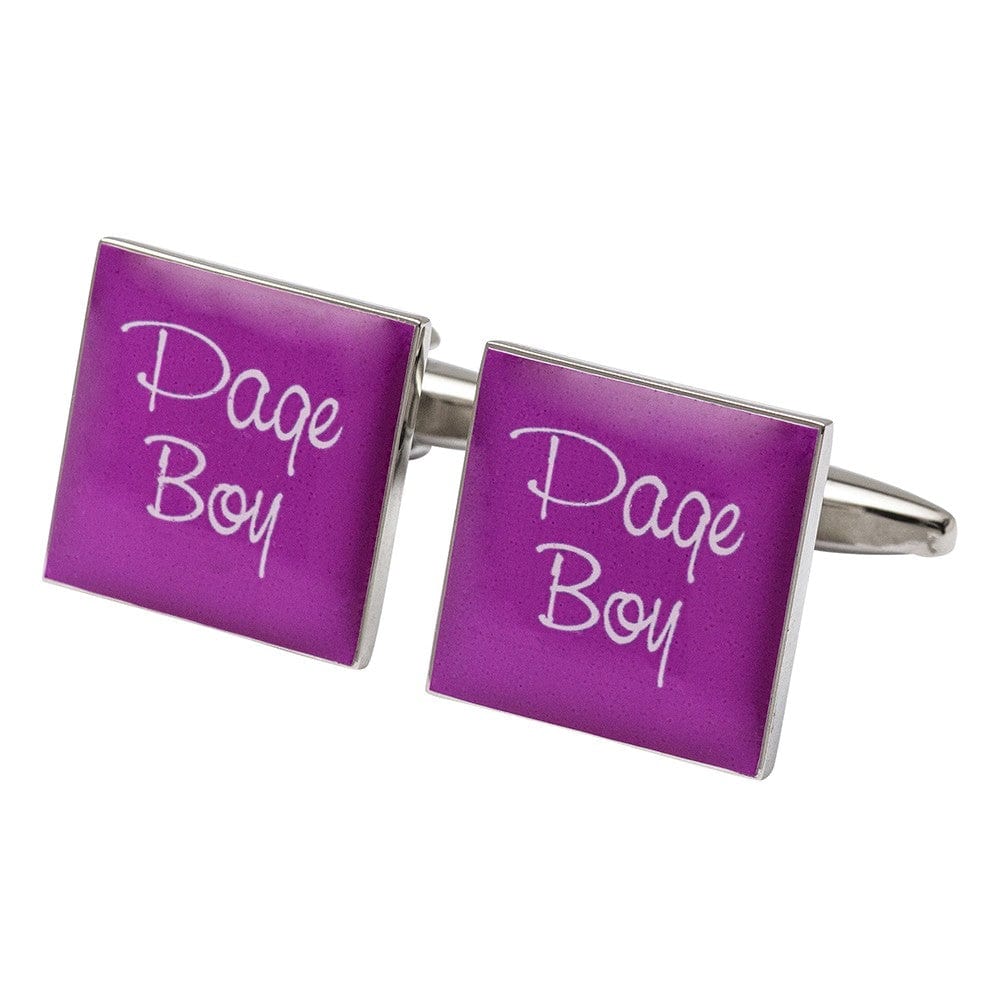 Cufflink Man Cufflinks Square Hot Pink - Page Boy Cufflinks