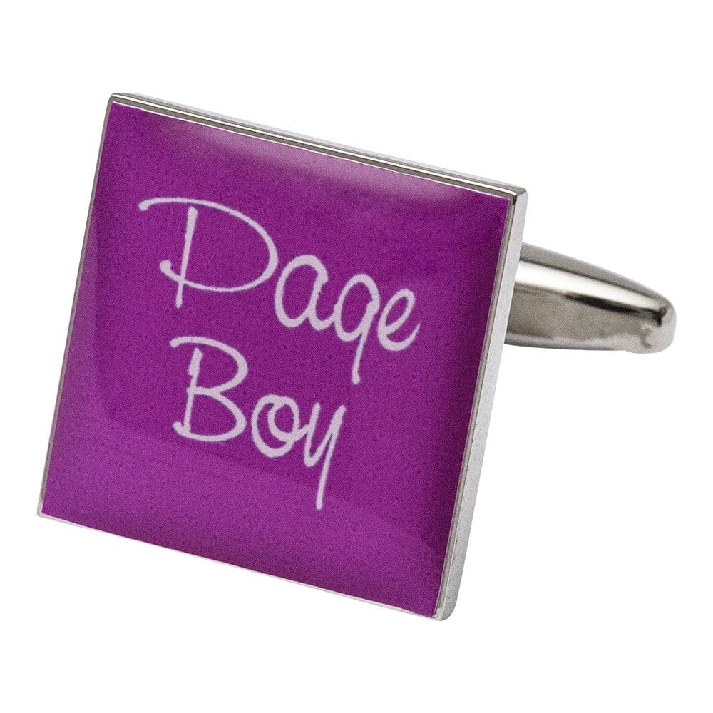 Cufflink Man Cufflinks Square Hot Pink - Page Boy Cufflinks