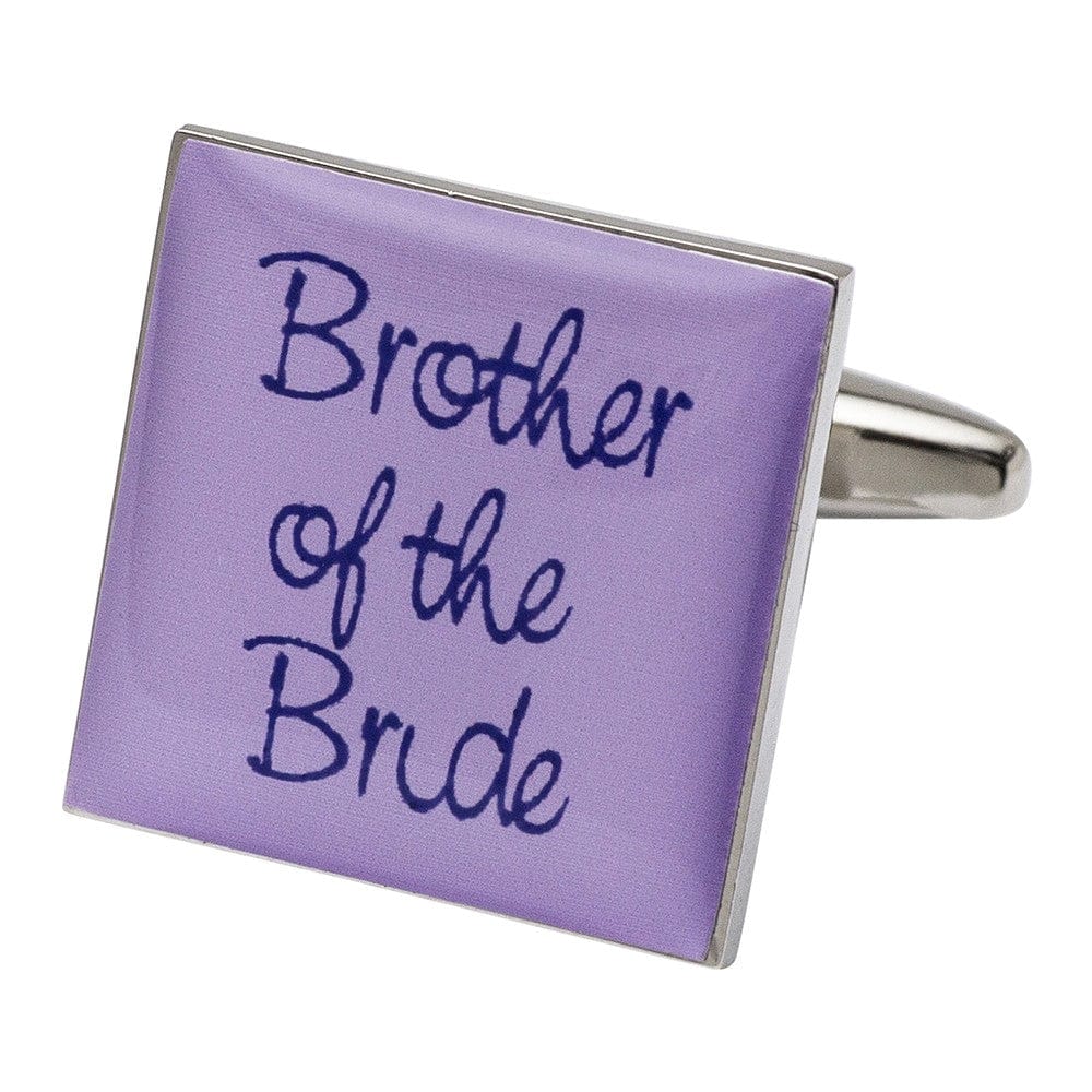 Cufflink Man Cufflinks Square Lilac - Brother of the Bride Cufflinks