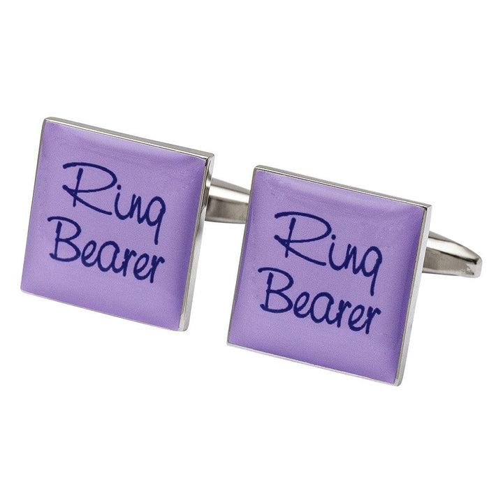 Cufflink Man Cufflinks Square Lilac - Ring Bearer Cufflinks