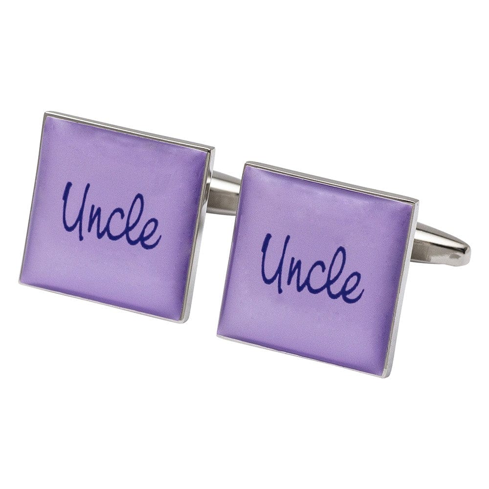 Cufflink Man Cufflinks Square Lilac - Uncle Cufflinks