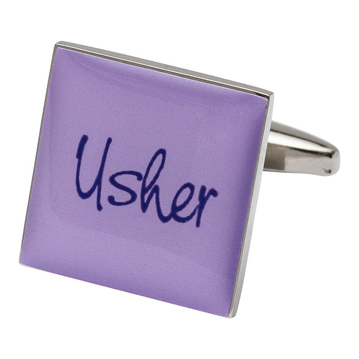 Cufflink Man Cufflinks Square Lilac  - Usher Cufflinks