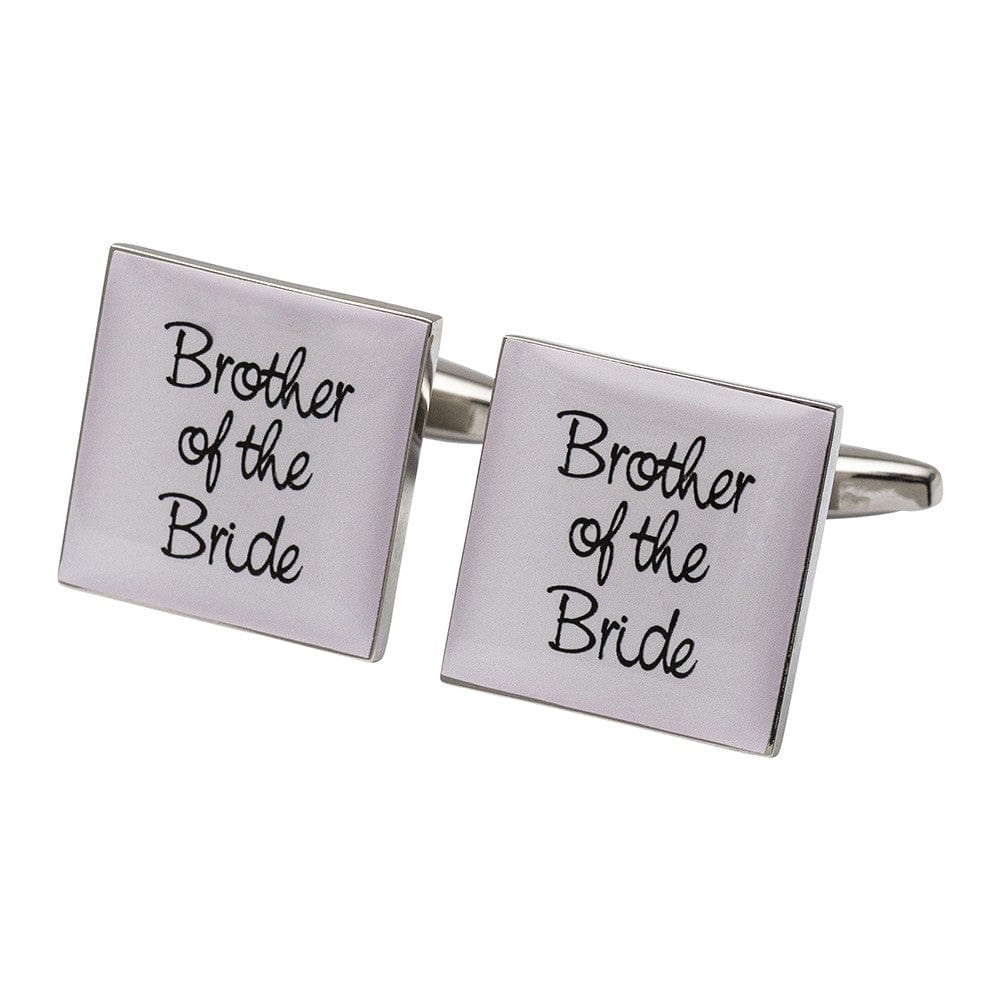 Cufflink Man Cufflinks Square Pale Pink - Brother of the Bride Cufflinks