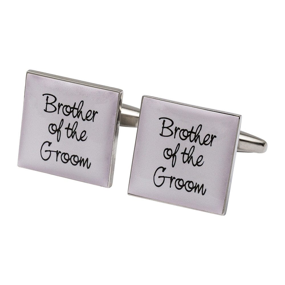 Cufflink Man Cufflinks Square Pale Pink - Brother of the Groom Cufflinks