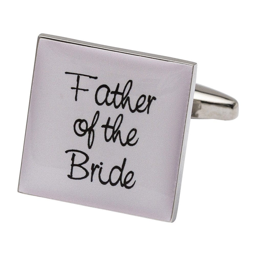 Cufflink Man Cufflinks Square Pale Pink - Father of the Bride Cufflinks