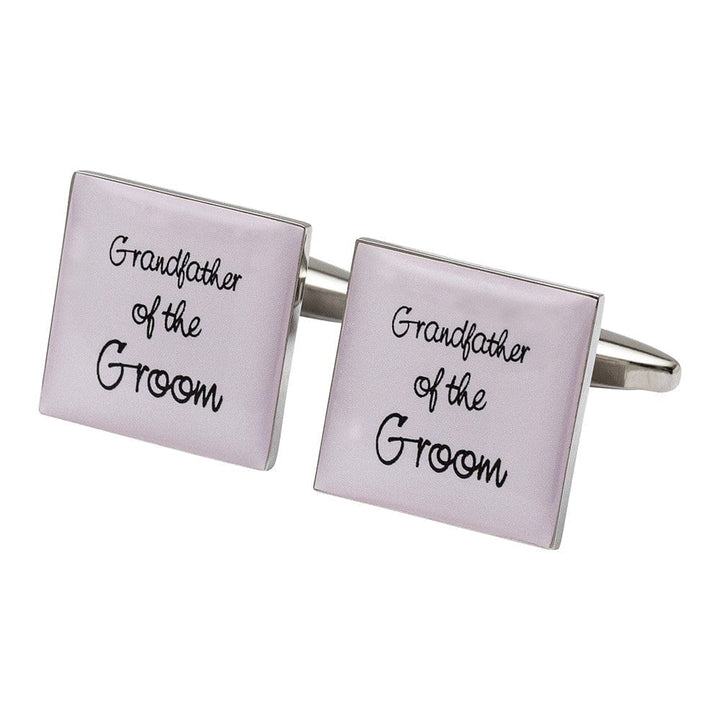 Cufflink Man Cufflinks Square Pale Pink - Grandfather of the Groom Cufflinks