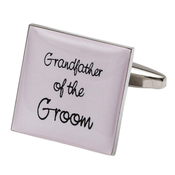 Cufflink Man Cufflinks Square Pale Pink - Grandfather of the Groom Cufflinks