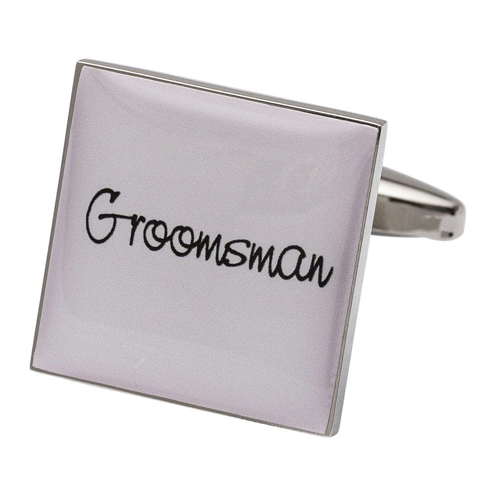 Cufflink Man Cufflinks Square Pale Pink - Groomsman Cufflinks