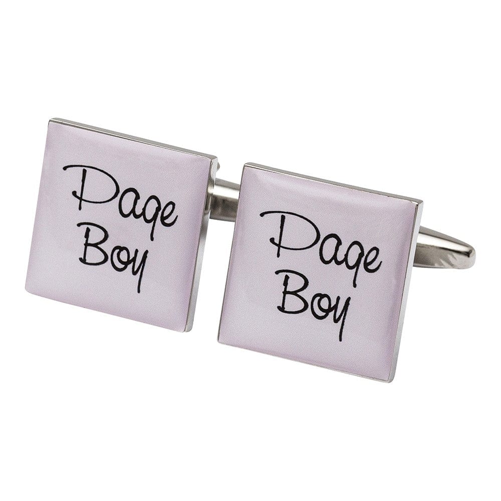 Cufflink Man Cufflinks Square Pale Pink - Page Boy Cufflinks