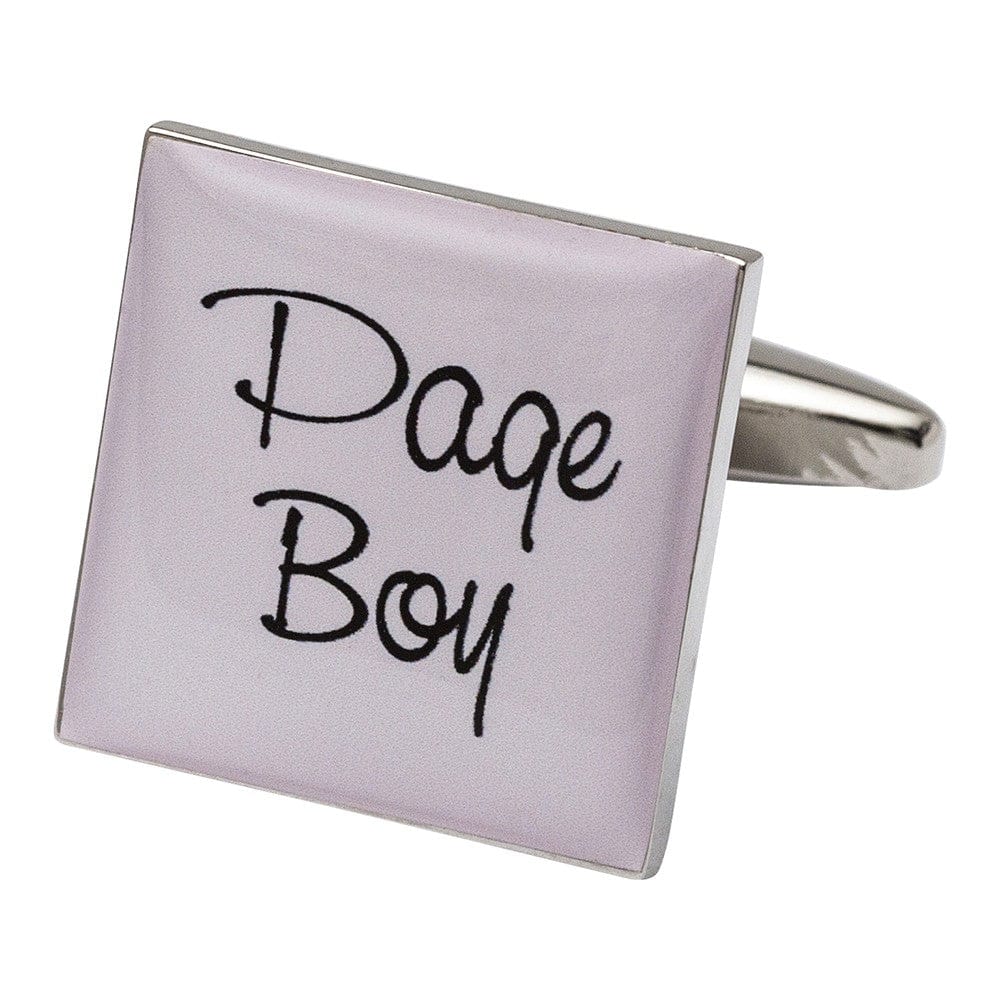 Cufflink Man Cufflinks Square Pale Pink - Page Boy Cufflinks