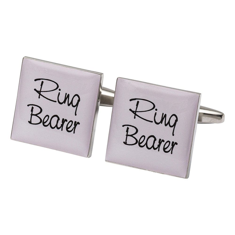 Cufflink Man Cufflinks Square Pale Pink - Ring Bearer Cufflinks