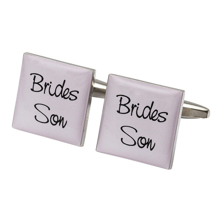 Cufflink Man Cufflinks Square Pale Pink - Son of the Bride Cufflinks