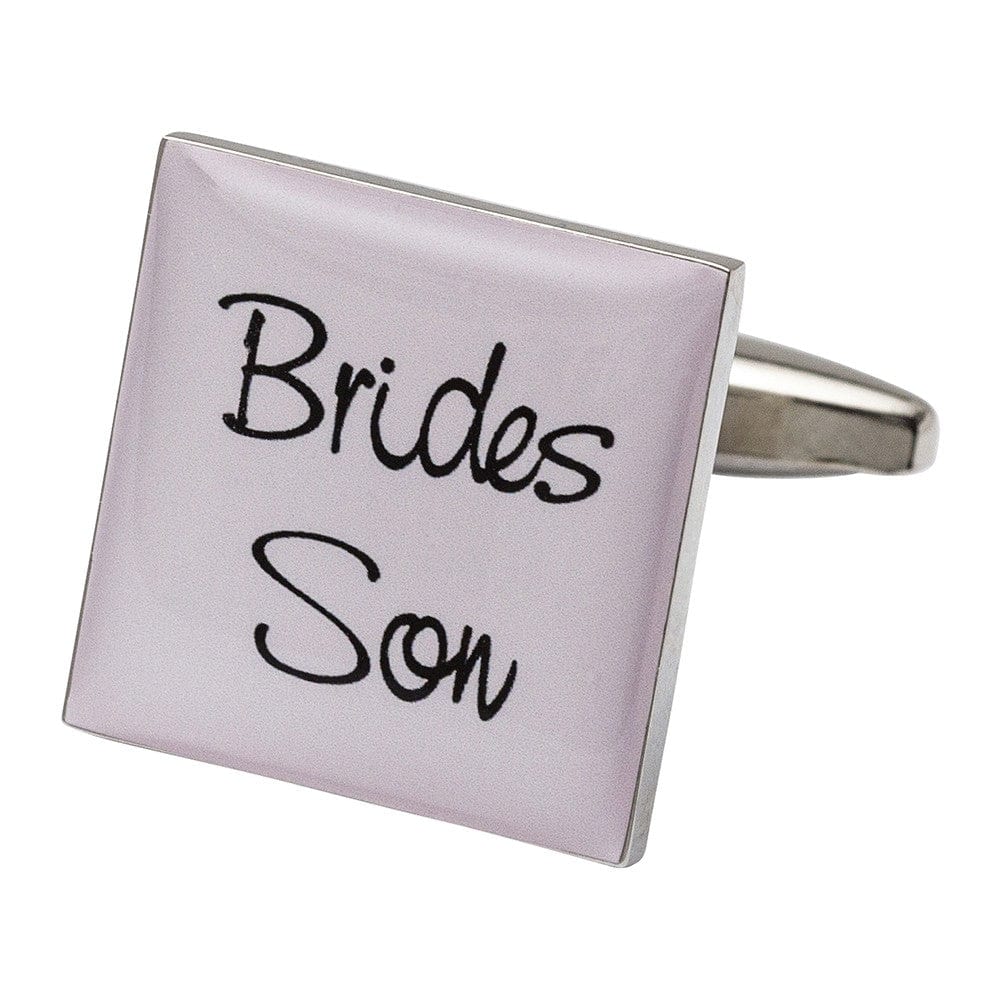 Cufflink Man Cufflinks Square Pale Pink - Son of the Bride Cufflinks