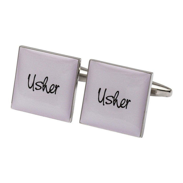 Cufflink Man Cufflinks Square Pale Pink - Usher Cufflinks