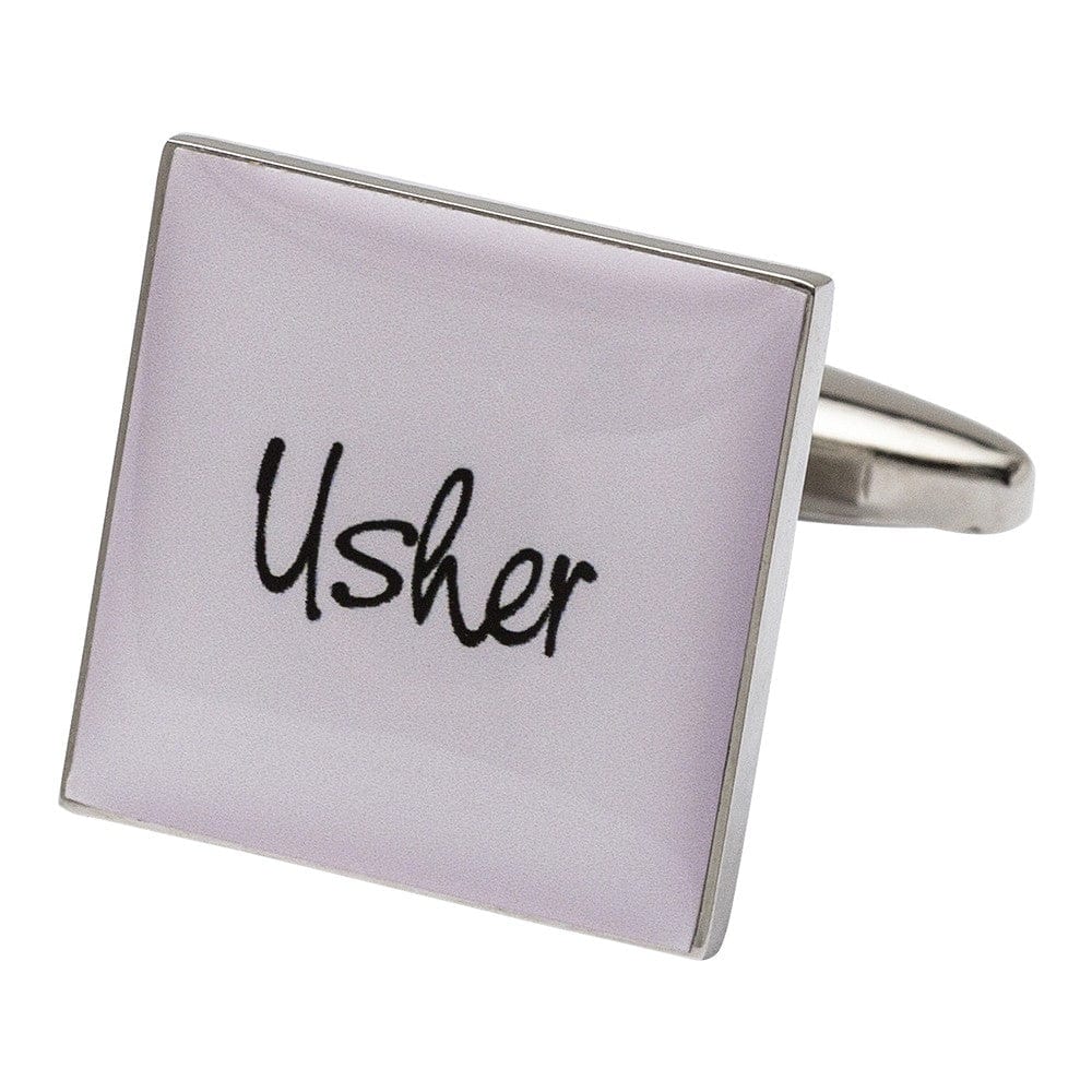 Cufflink Man Cufflinks Square Pale Pink - Usher Cufflinks