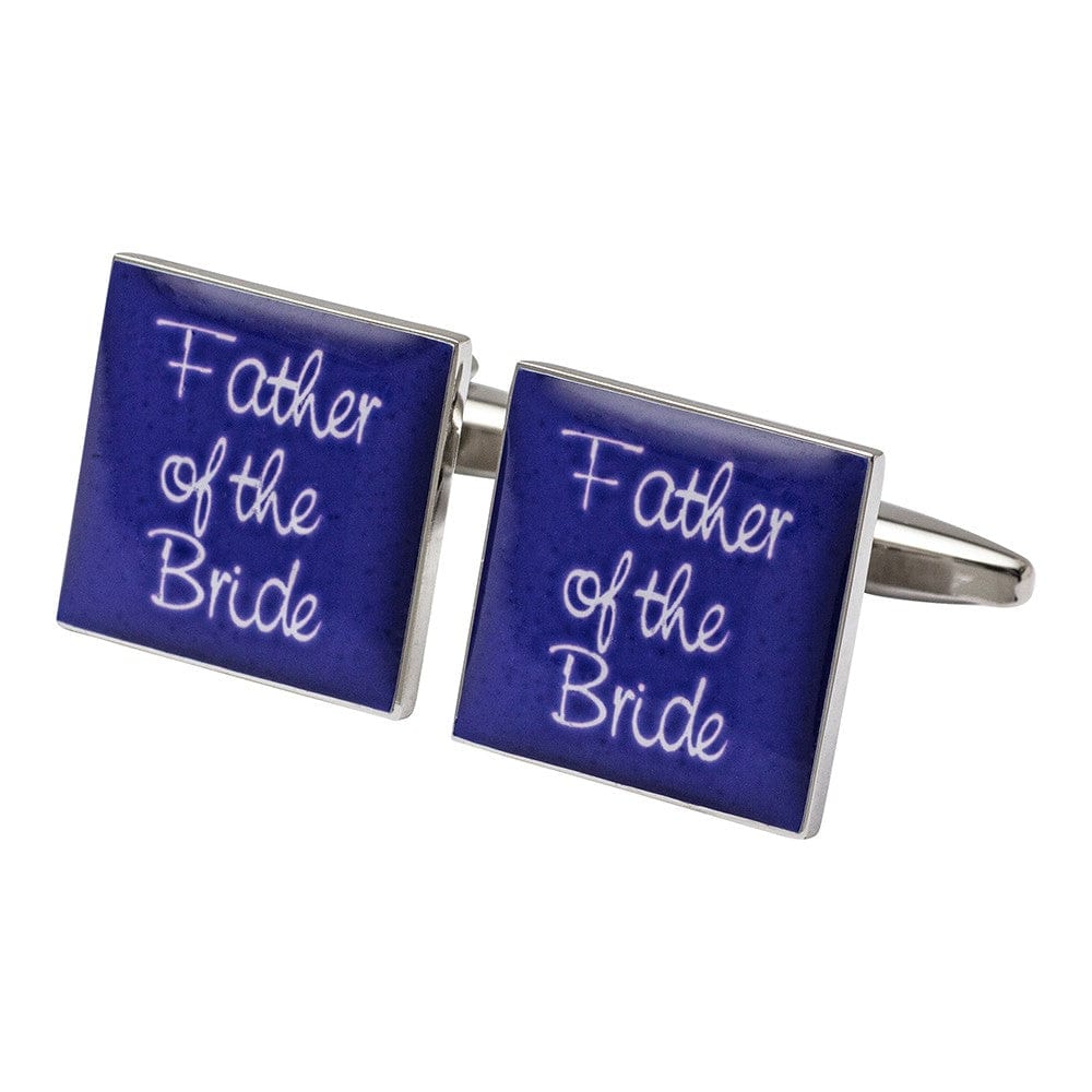 Cufflink Man Cufflinks Square Purple- Father of the Bride Cufflinks