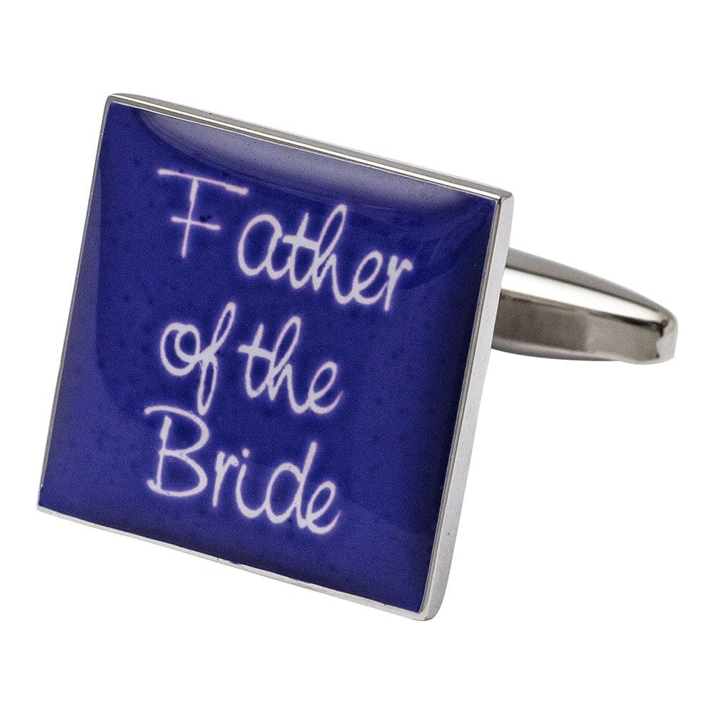 Cufflink Man Cufflinks Square Purple- Father of the Bride Cufflinks