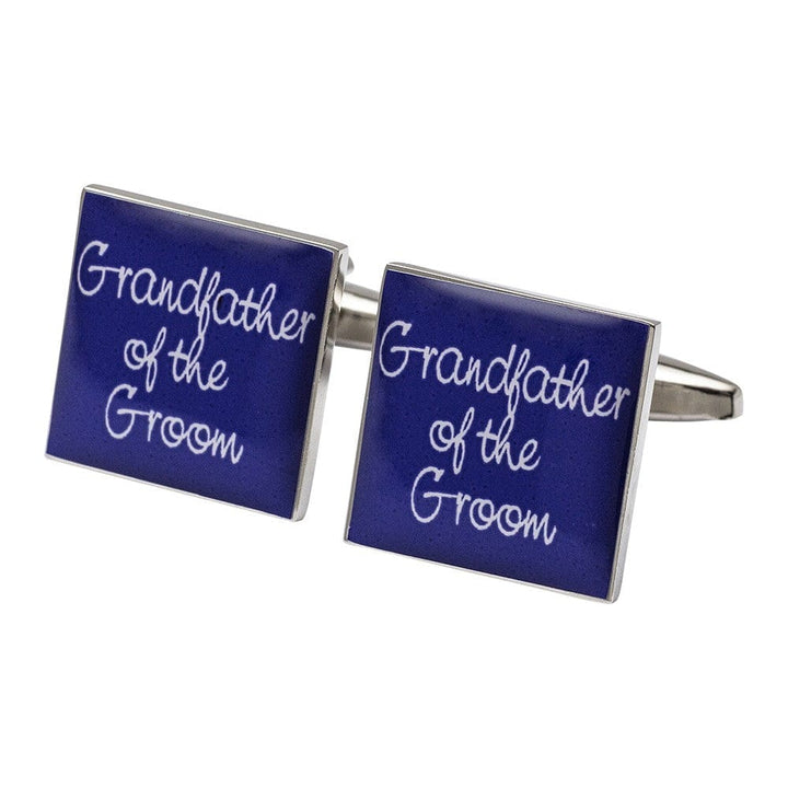 Cufflink Man Cufflinks Square Purple - Grandfather of the Groom Cufflinks