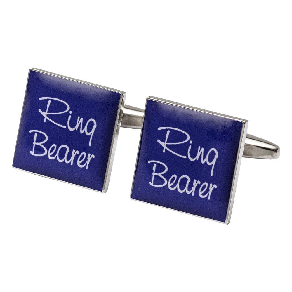 Cufflink Man Cufflinks Square Purple - Ring Bearer Cufflinks