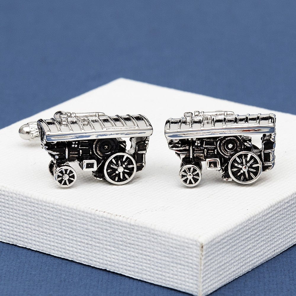 Cufflink Man Cufflinks Steam Traction Engine Cufflinks