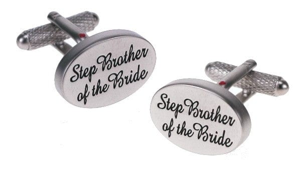 Cufflink Man Cufflinks Step Brother of the Bride Cufflinks Oval Italics