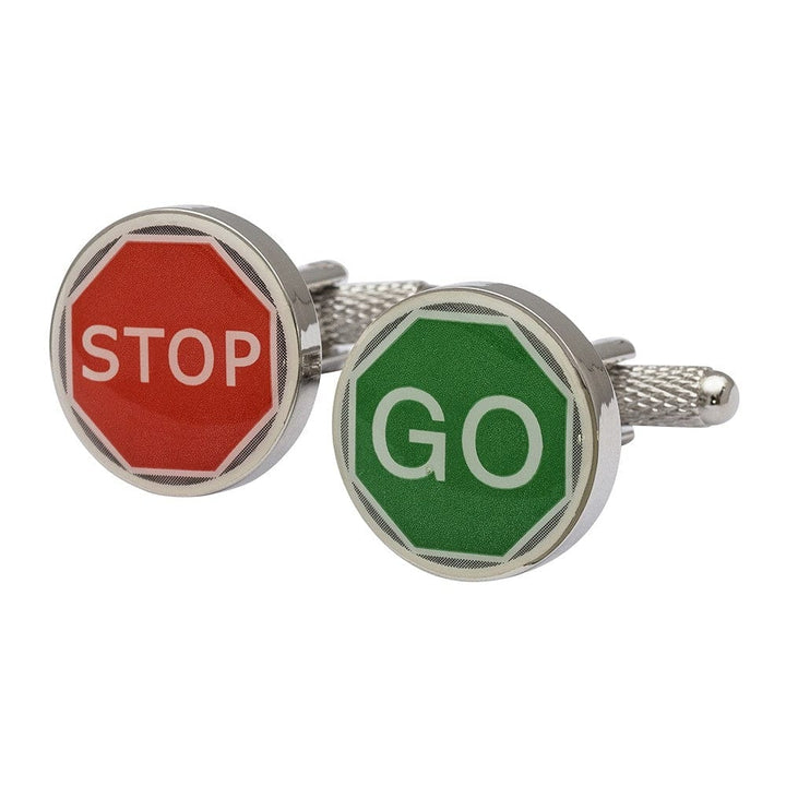 Cufflink Man Cufflinks STOP GO Cufflinks