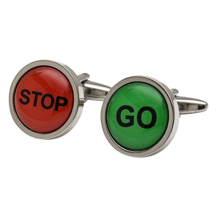 Cufflink Man Cufflinks STOP GO Traffic Sign Cufflinks