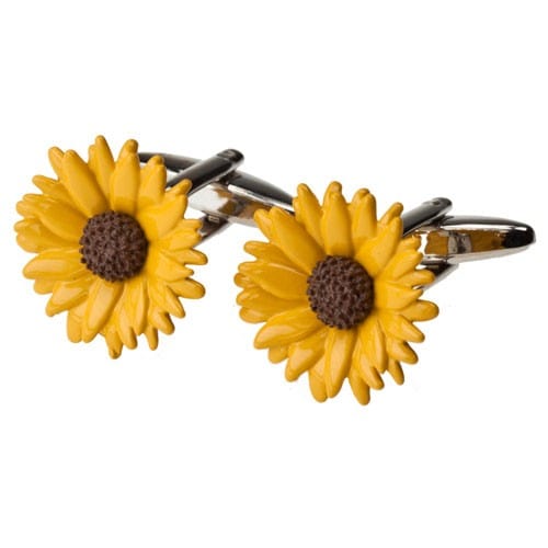 Cufflink Man Cufflinks Sunflower Cufflinks