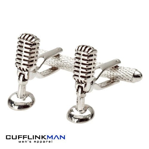 Cufflink Man Cufflinks Super Singer Microphone Cufflinks