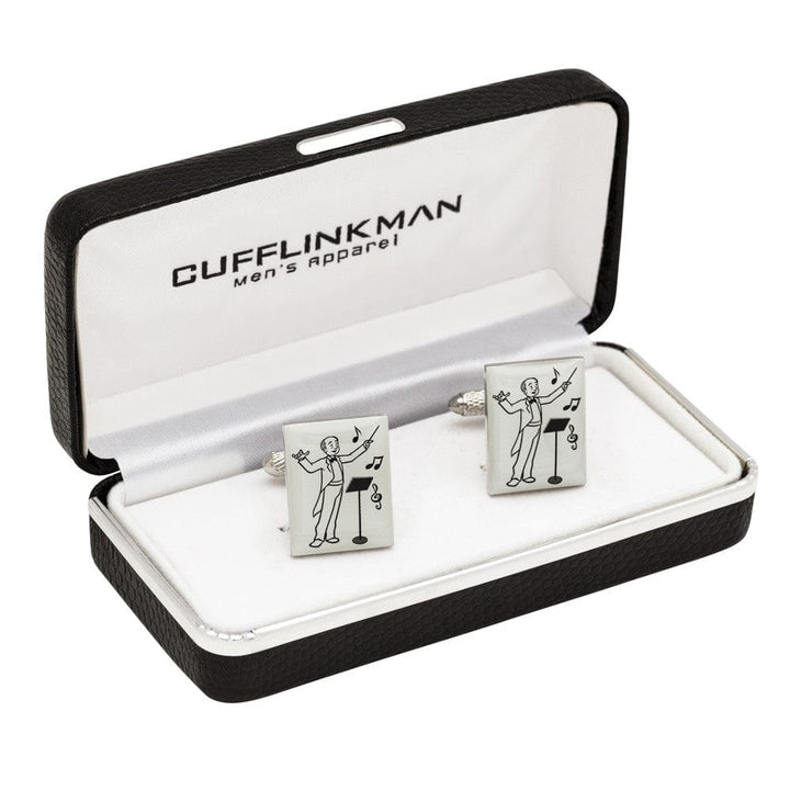 Cufflink Man Cufflinks Symphony Conductor Cufflinks - Music Cufflinks