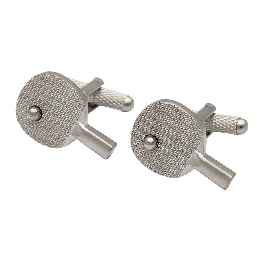 Cufflink Man Cufflinks Table Tennis Cufflinks - Rhodium Edition