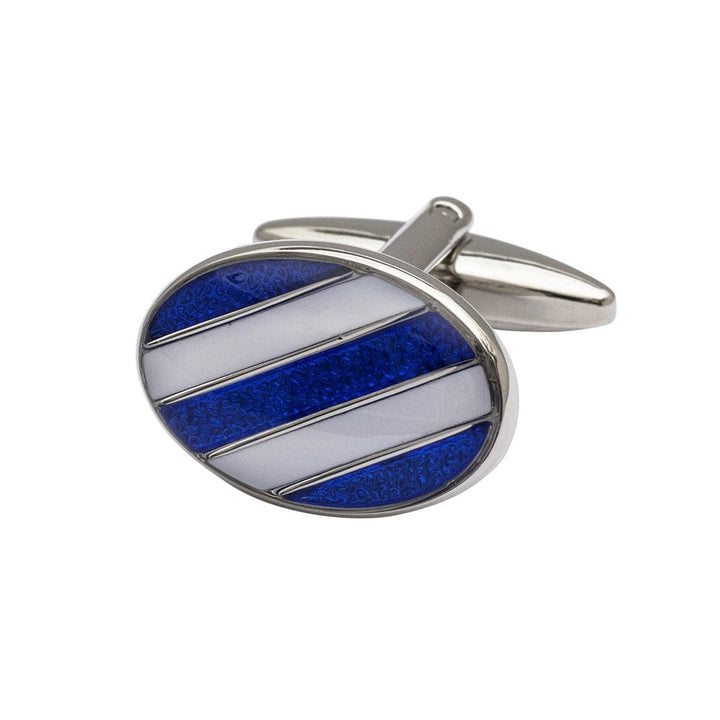 Cufflink Man Cufflinks The Diagonal Blue Cufflinks