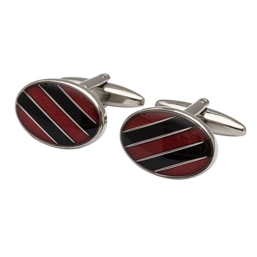 Cufflink Man Cufflinks The Diagonal Red Cufflinks