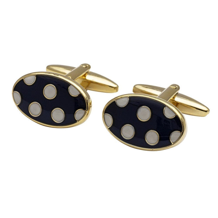 Cufflink Man Cufflinks The Polka- Spotty Cufflinks - Gold Plated Edition