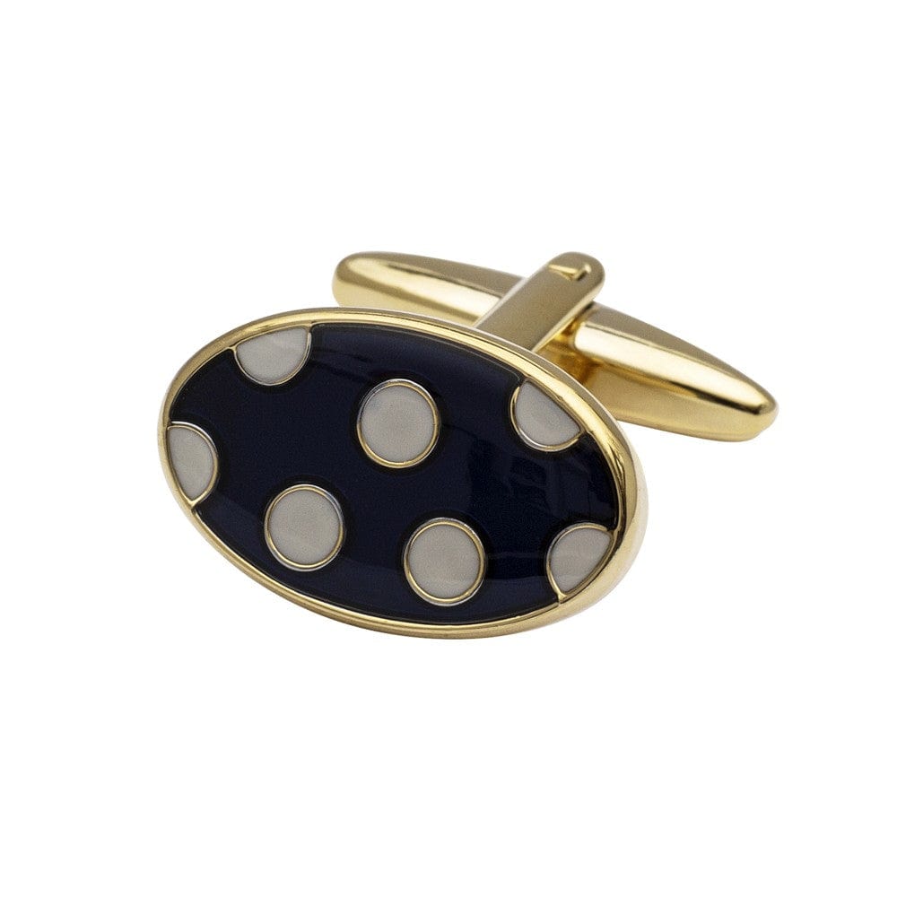 Cufflink Man Cufflinks The Polka- Spotty Cufflinks - Gold Plated Edition