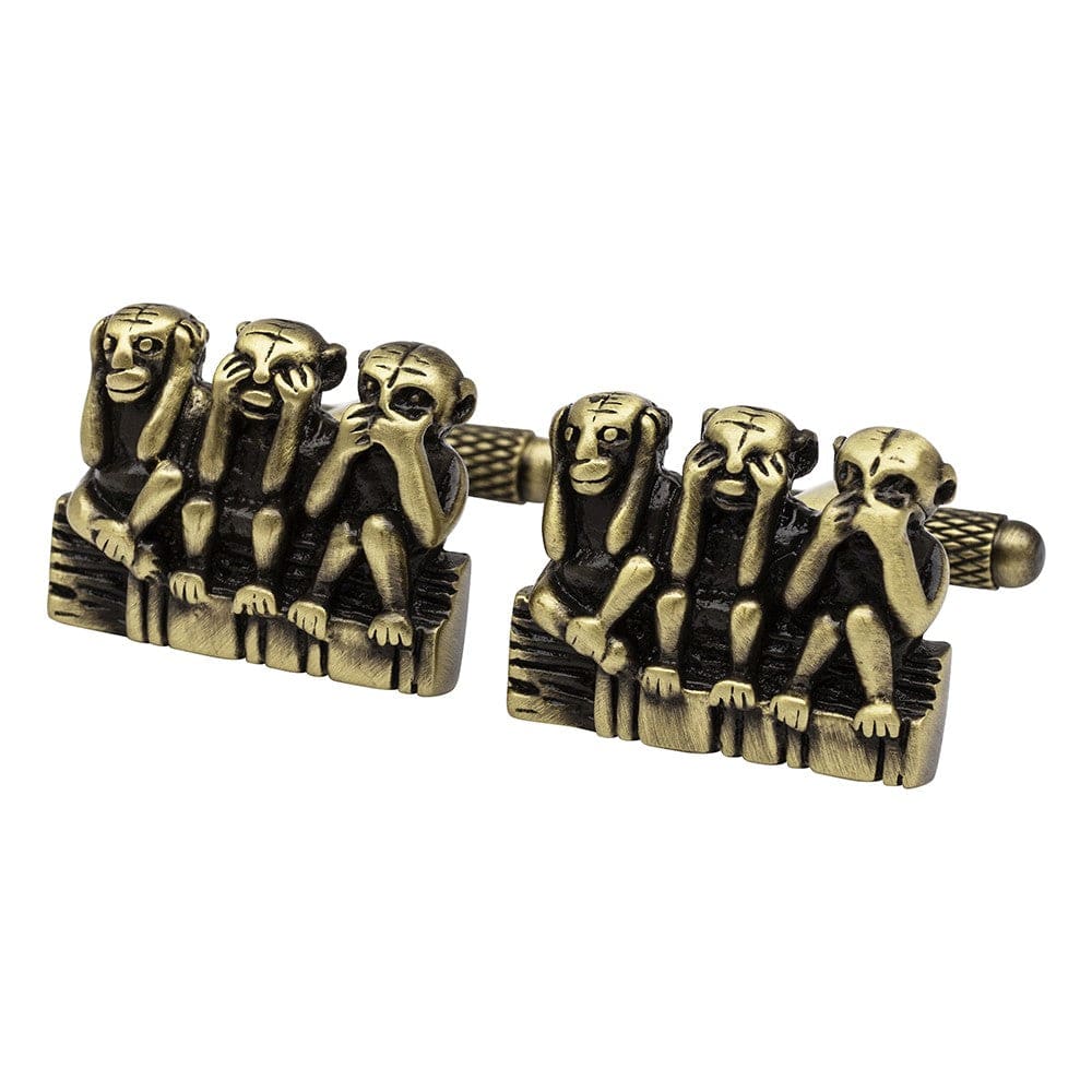 Cufflink Man Cufflinks Three Wise Monkeys Cufflinks