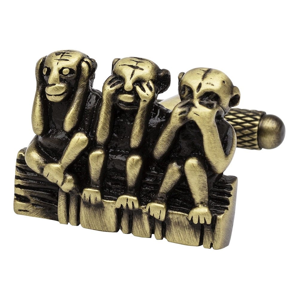 Cufflink Man Cufflinks Three Wise Monkeys Cufflinks