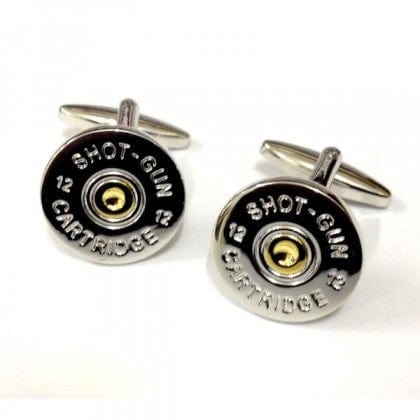 Cufflink Man Cufflinks Two Tone Shotgun Cartridge Cap Cufflinks