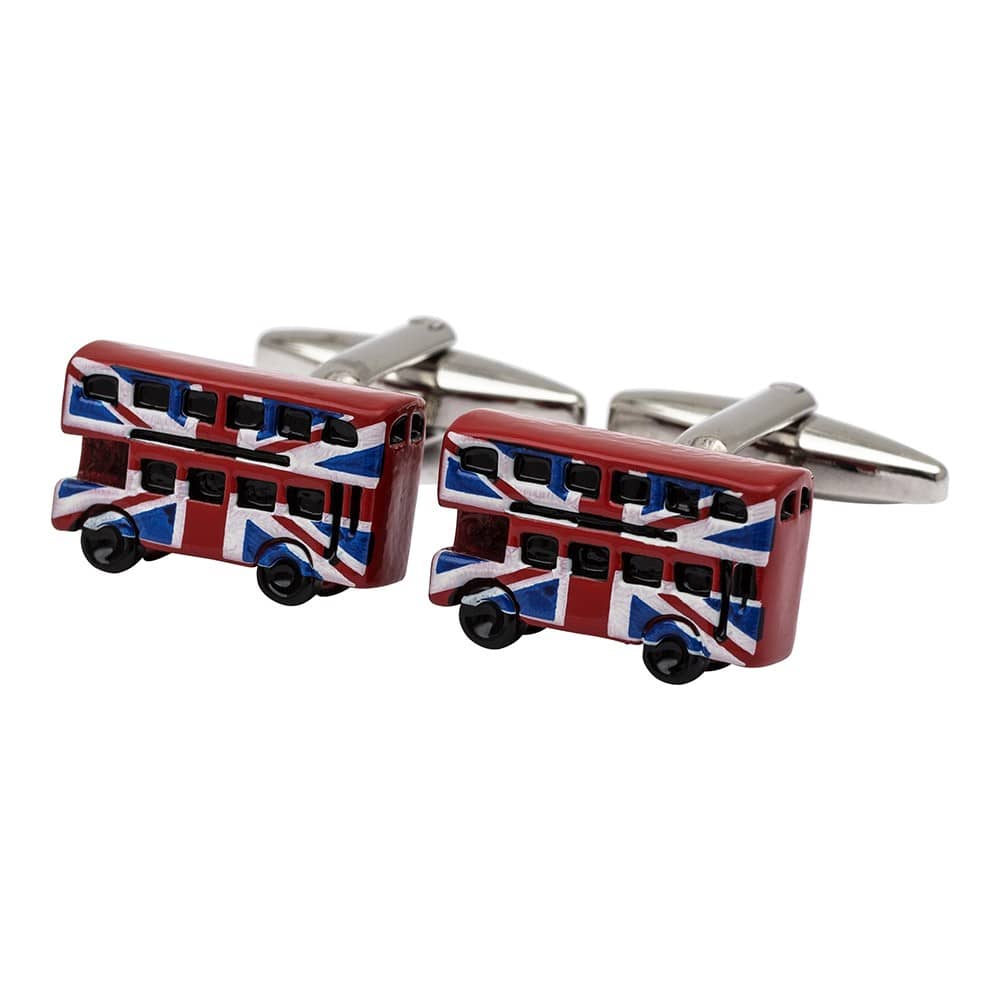 Cufflink Man Cufflinks Union Jack Double Decker London Bus Cufflinks