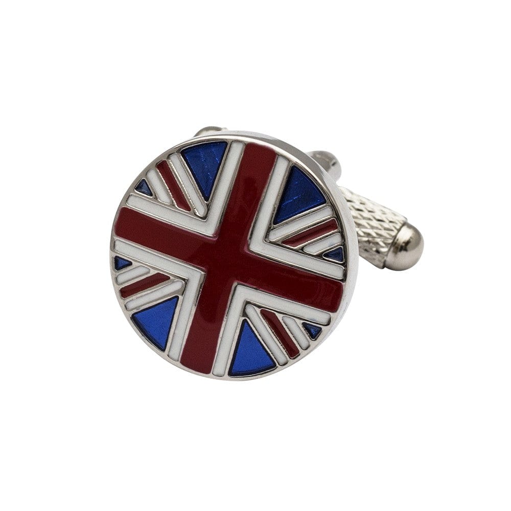 Cufflink Man Cufflinks Union Jack Flag Cufflinks Round Metallic