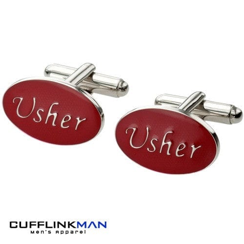 Cufflink Man Cufflinks Usher Cufflinks Oval Red