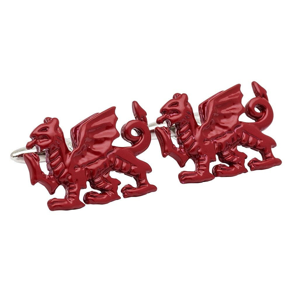 Cufflink Man Cufflinks Welsh Dragon Cufflinks - Red Dragon Cufflinks -