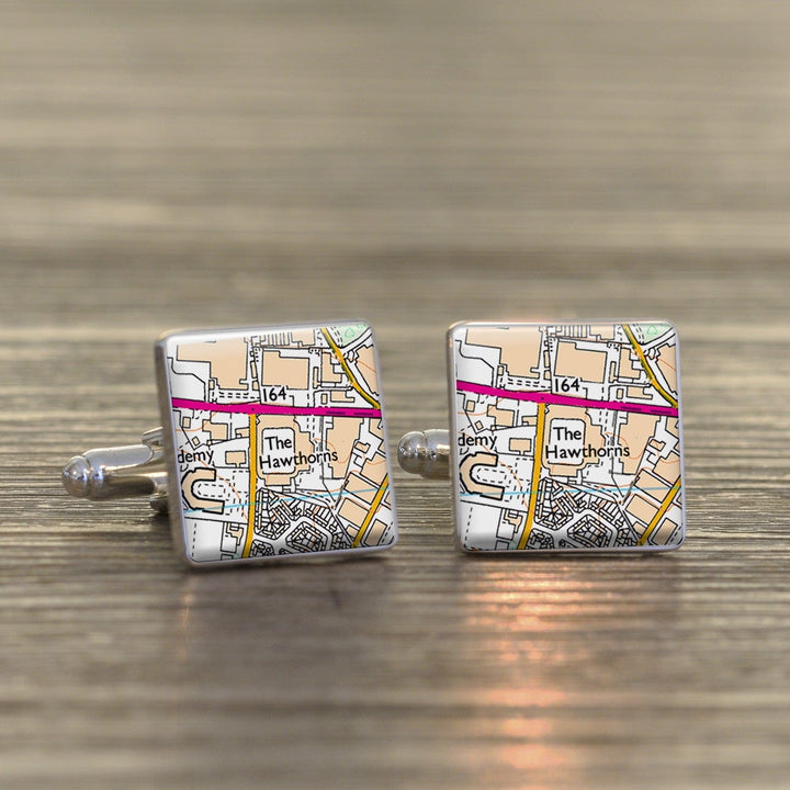 Cufflink Man Cufflinks West Bromwich Albion Football Cufflinks The Hawthorns Stadium Map Cufflinks