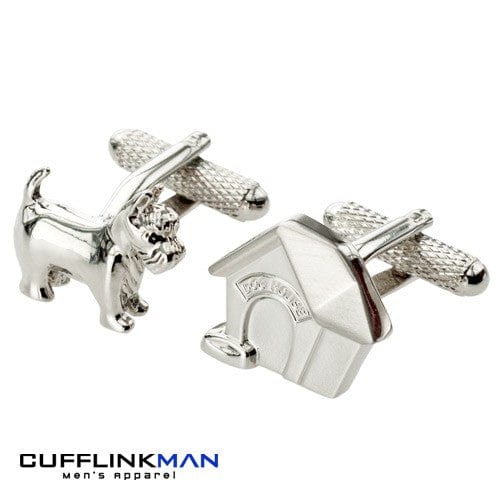 Cufflink Man Cufflinks Westie and Dog House Cufflinks