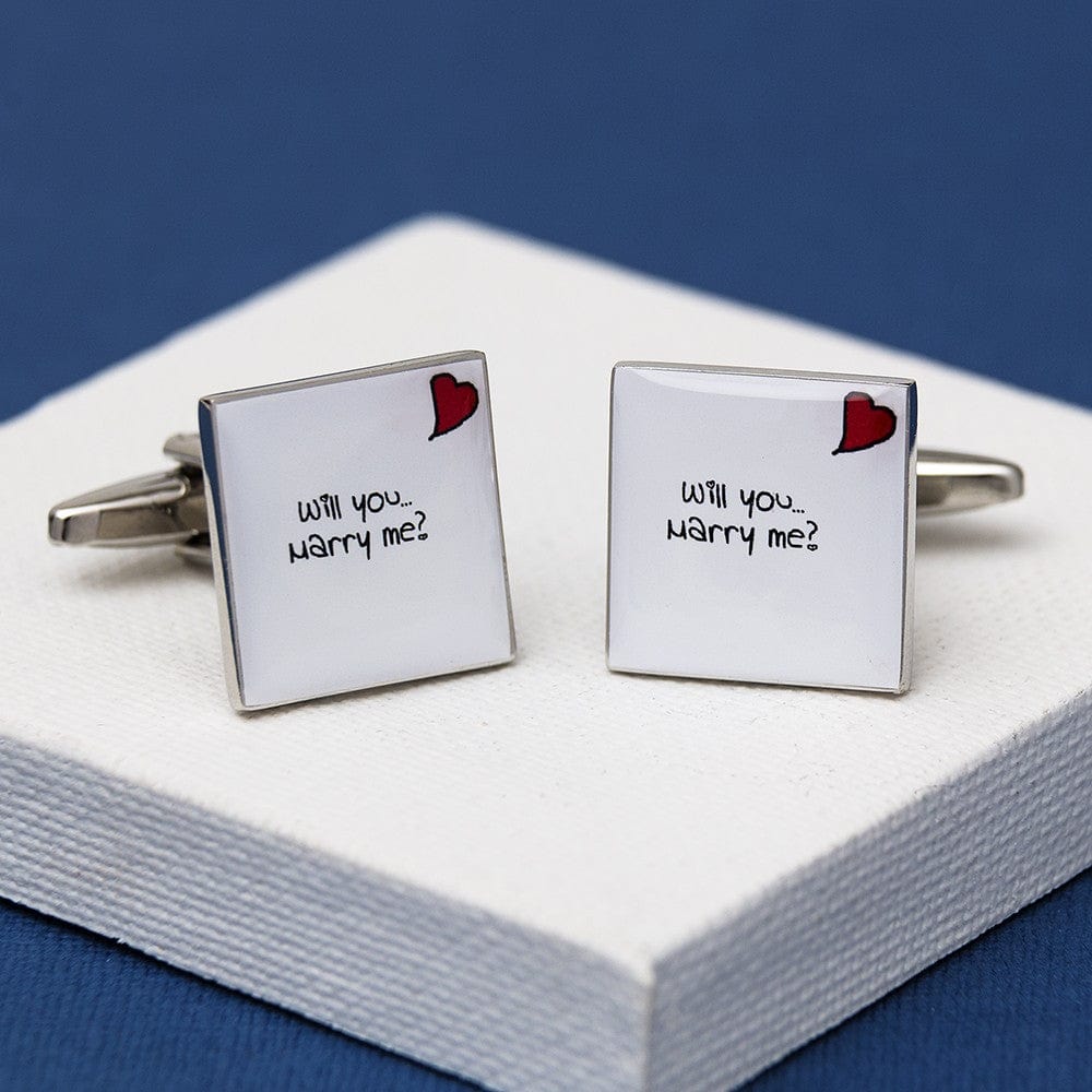 Cufflink Man Cufflinks Will you Marry Me? Cufflinks