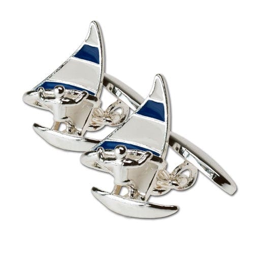 Cufflink Man Cufflinks Wind Surfer Cufflinks - Chain Link Cufflinks