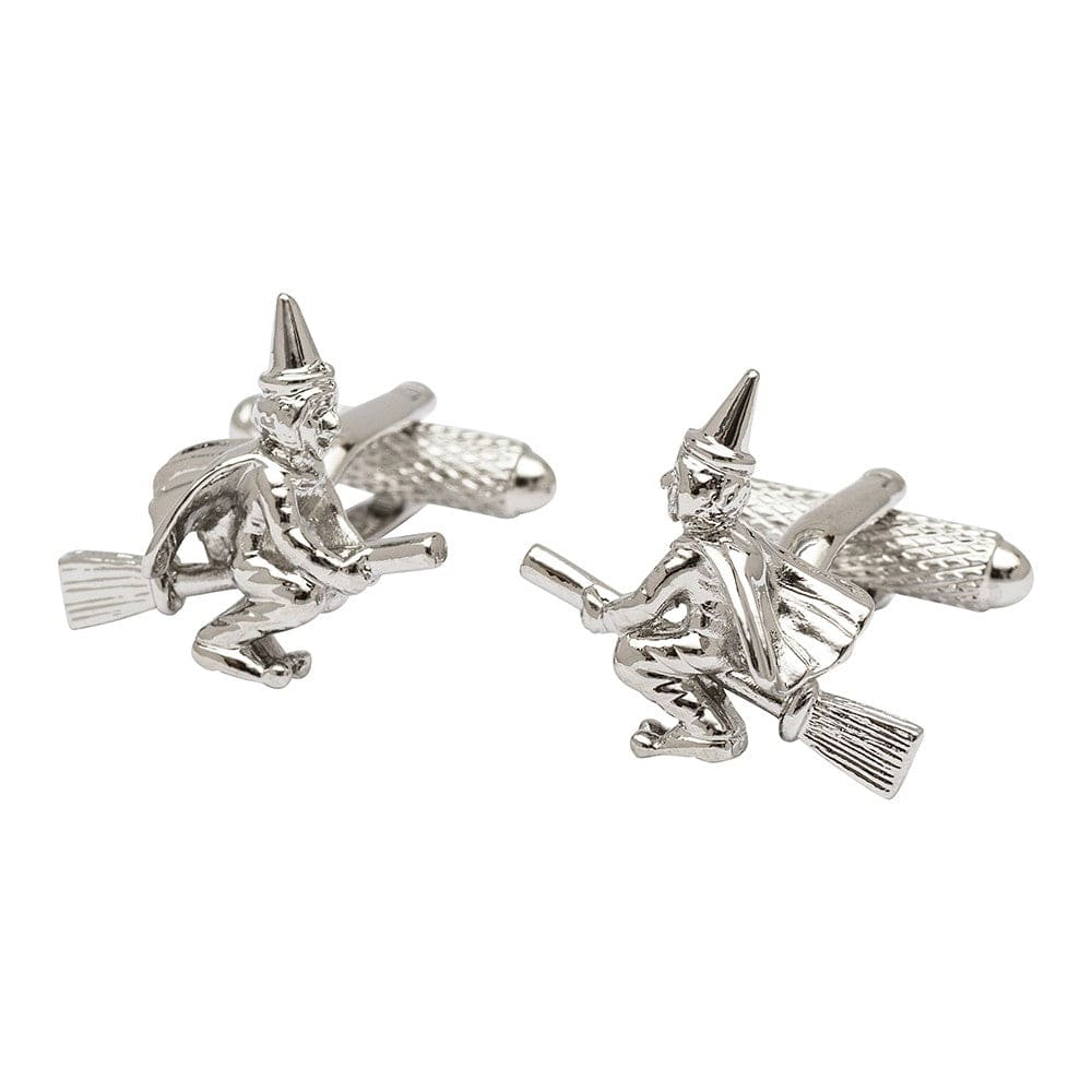 Cufflink Man Cufflinks Witch on a Broomstick Cufflinks