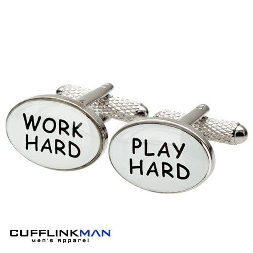 Cufflink Man Cufflinks Work Hard - Play Hard Cufflinks