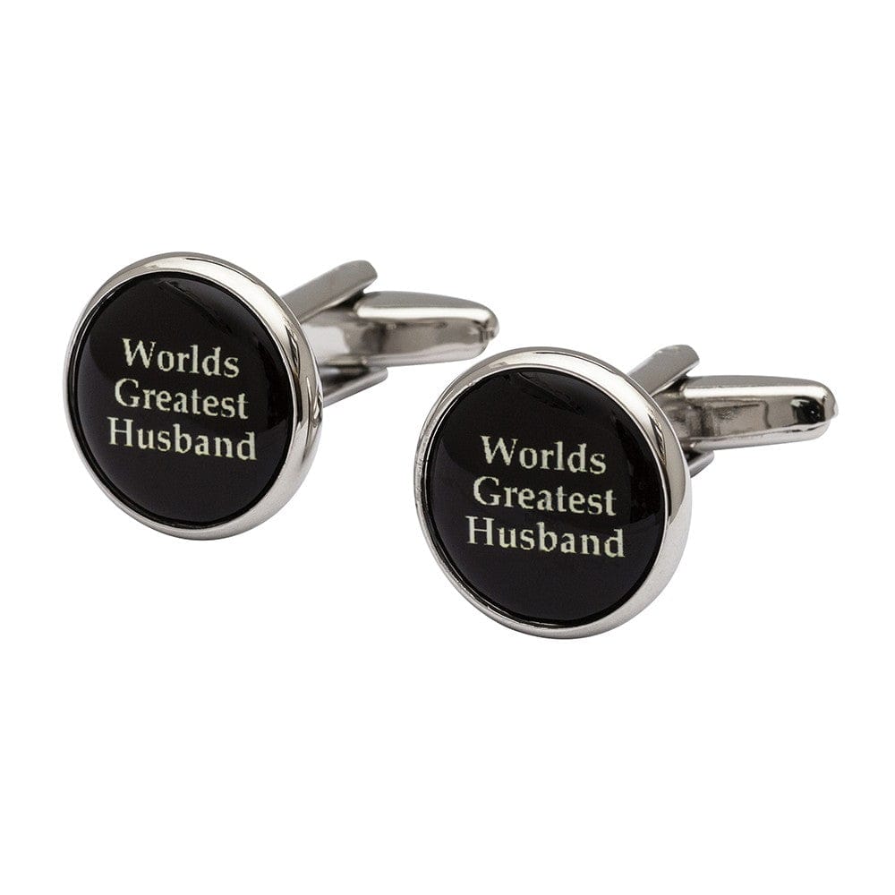 Cufflink Man Cufflinks World's Greatest Husband Cufflinks