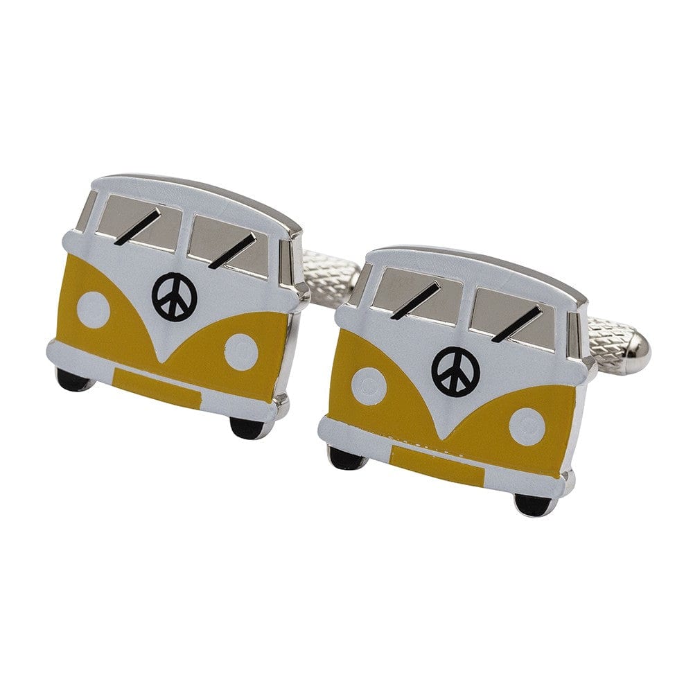 Cufflink Man Cufflinks Yellow Campervan Cufflinks